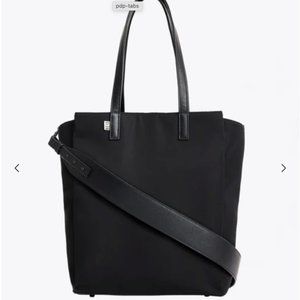 The Commuter Tote in Black Beis
